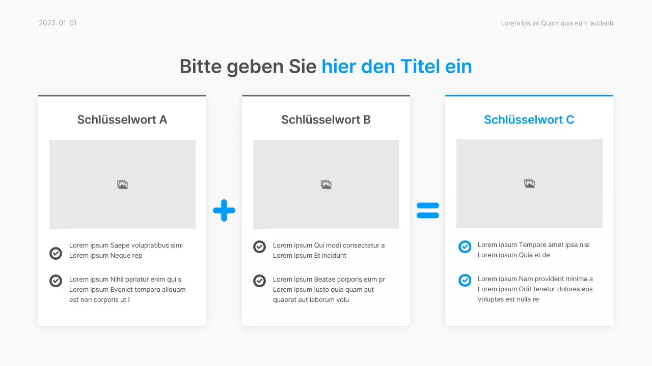 Geschäftsbericht mit einem modernen Farbverlauf in Weiß und Blau