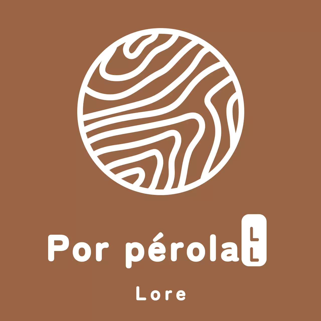 Símbolo de grão de madeira moderno e simples, estilo de logótipo em castanho e branco Para pessoal e experiências de carpintaria