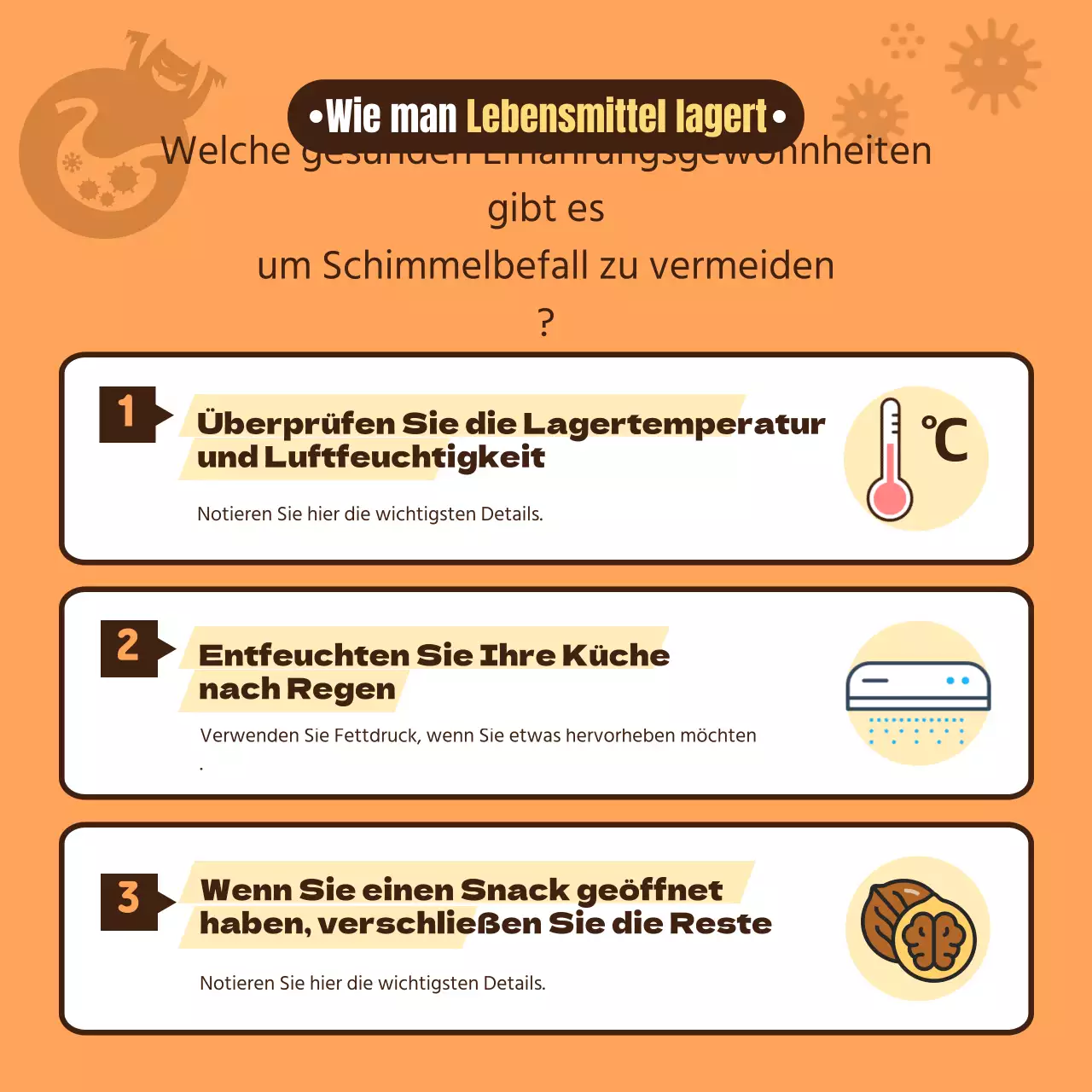 Weisheiten zur Lagerung und zum Verzehr von braunem, krabbelndem Schimmel CardNews