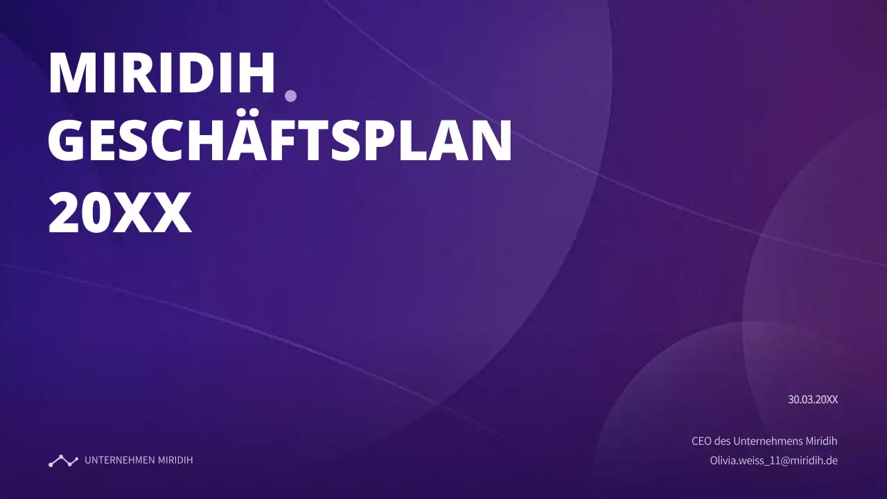 Geschäftsplan mit einem lila Farbverlaufs-Konzept