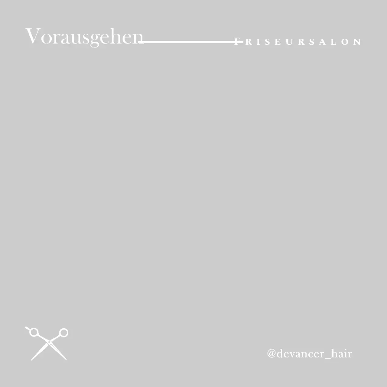 Friseursalon Design mit Schere Illustration in weiß und einfaches Design