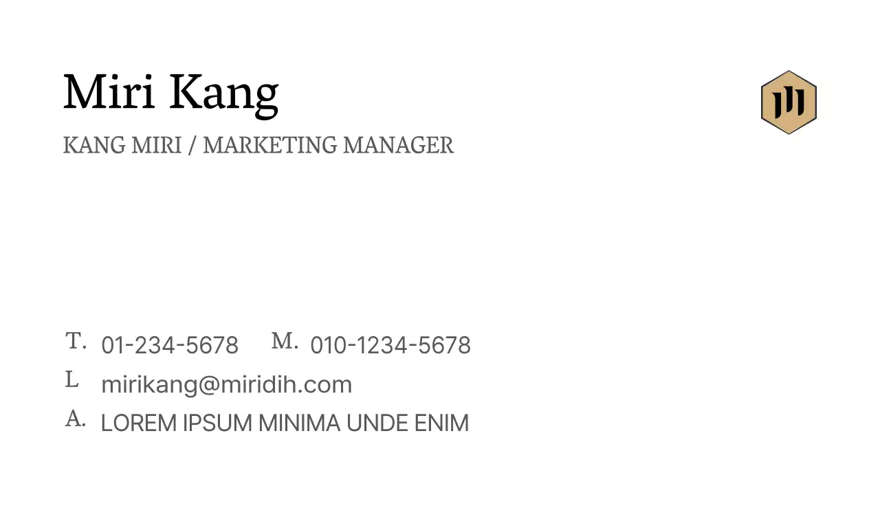 Ein stilvolles, einfaches Konzept in Schwarz und Gold für Ihr Firmenlogo und Ihre persönlichen Daten