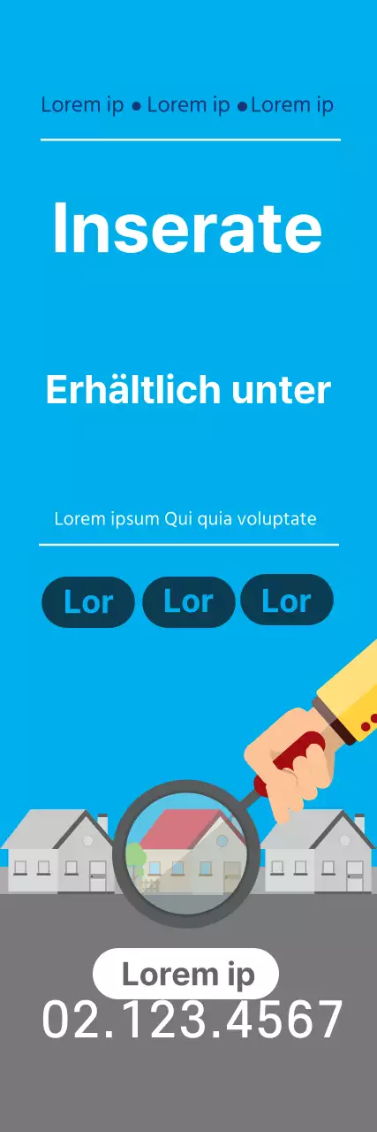 Blaue Illustration - Förderung sauberer Immobilien