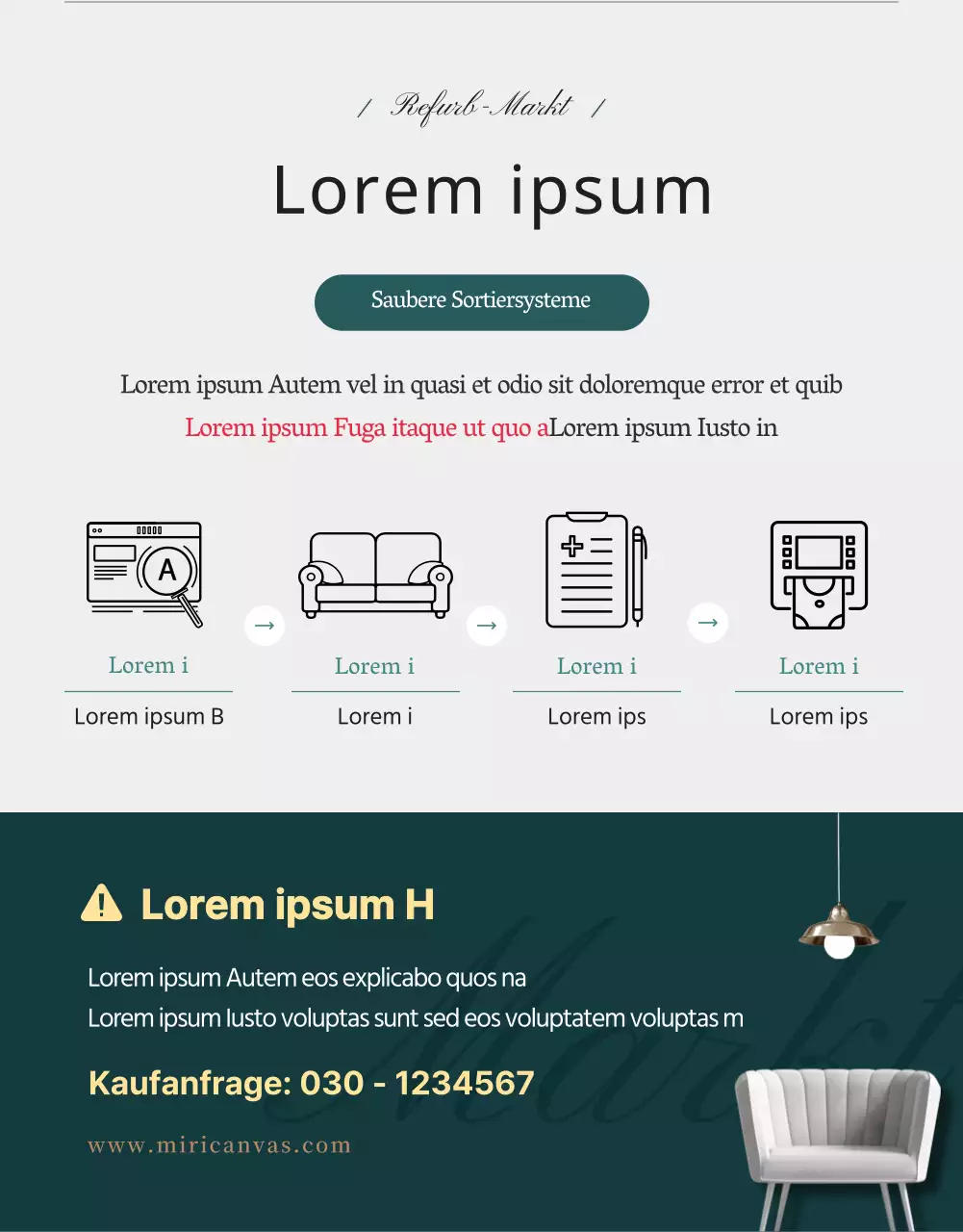 Türkisfarbene, moderne und saubere renovierte Möbel zum halben Preis Details