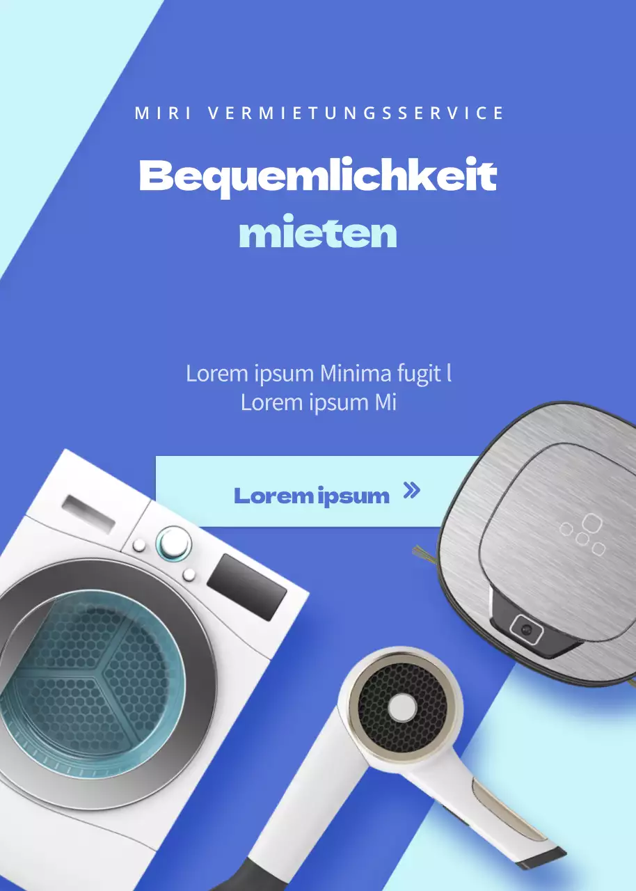 Vermietung von Haushaltsgeräten