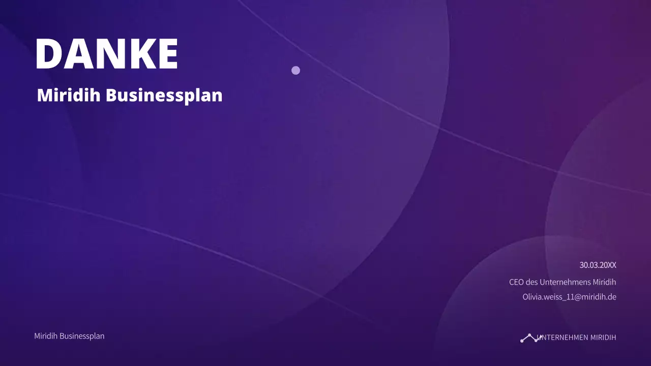 Geschäftsplan mit einem lila Farbverlaufs-Konzept