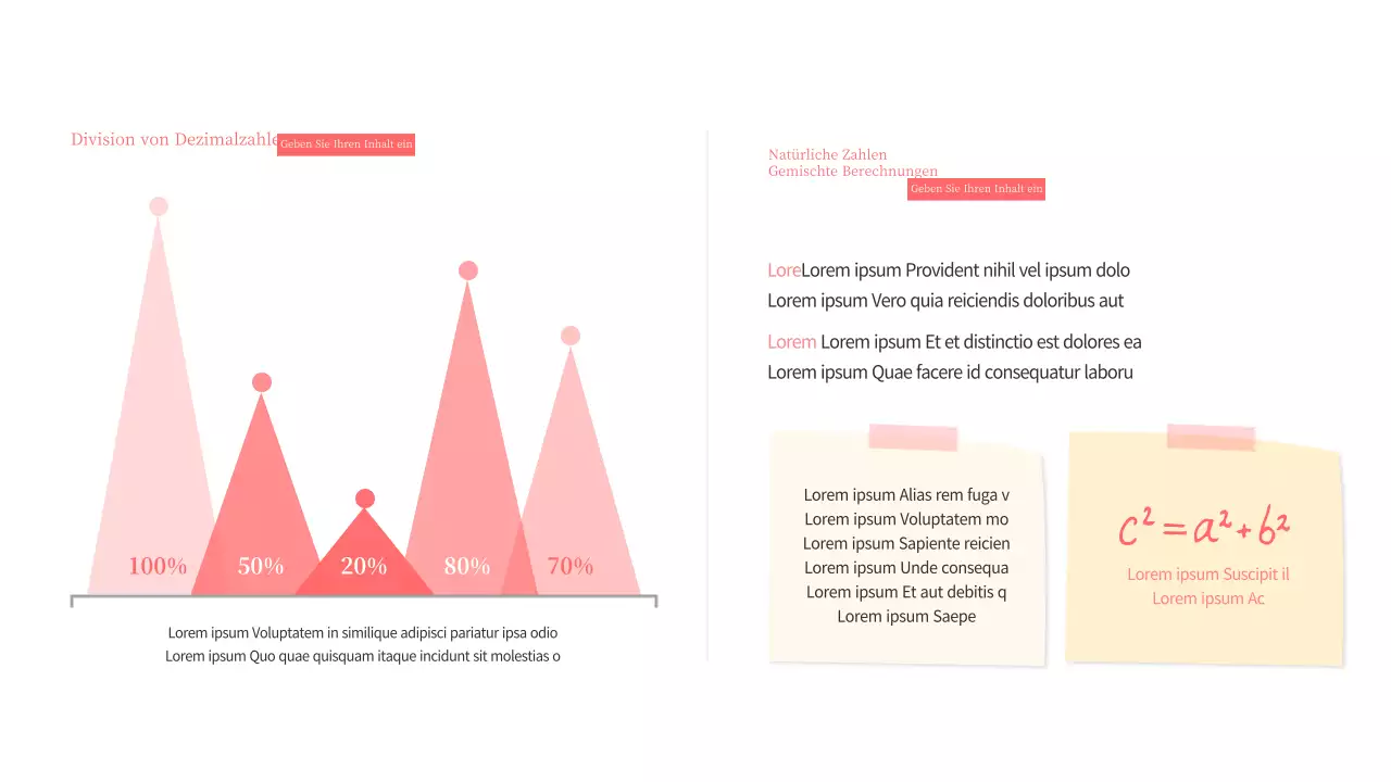 Dreieckige vertikale Infografik mit rotem Konzept