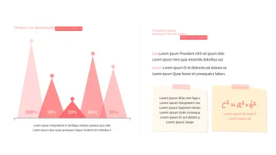 Dreieckige vertikale Infografik mit rotem Konzept