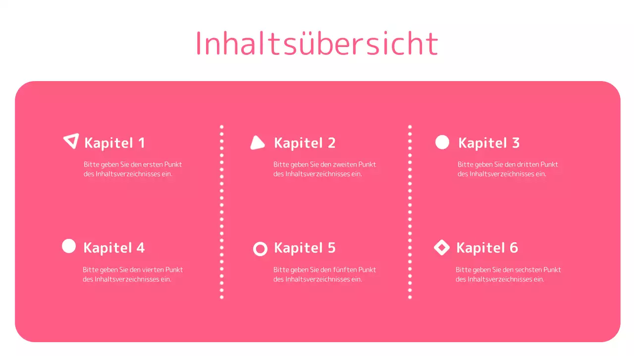 Rosa Präsentation von klaren geometrischen Formen