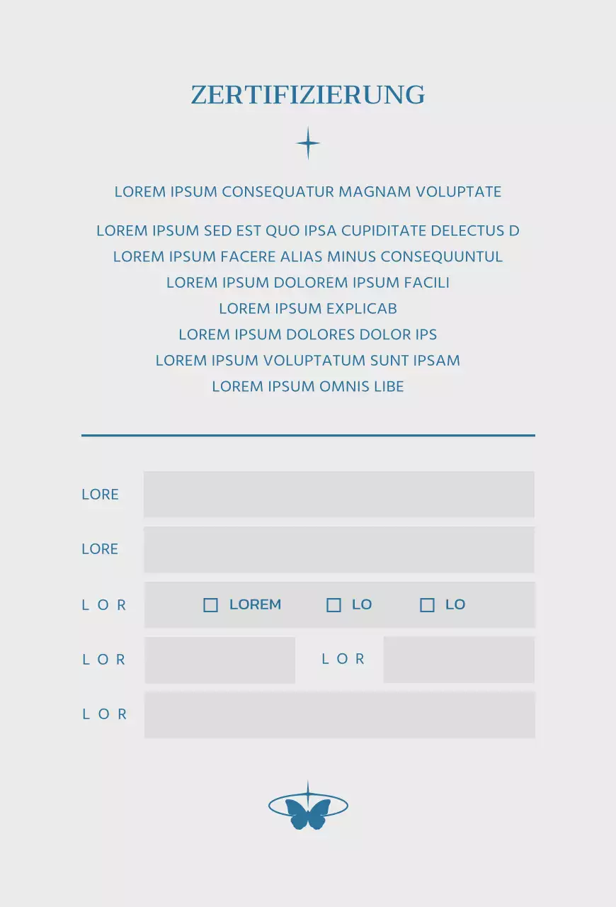 Eine Schmuckmarke mit einem beruhigenden Konzept in Blau und Grau