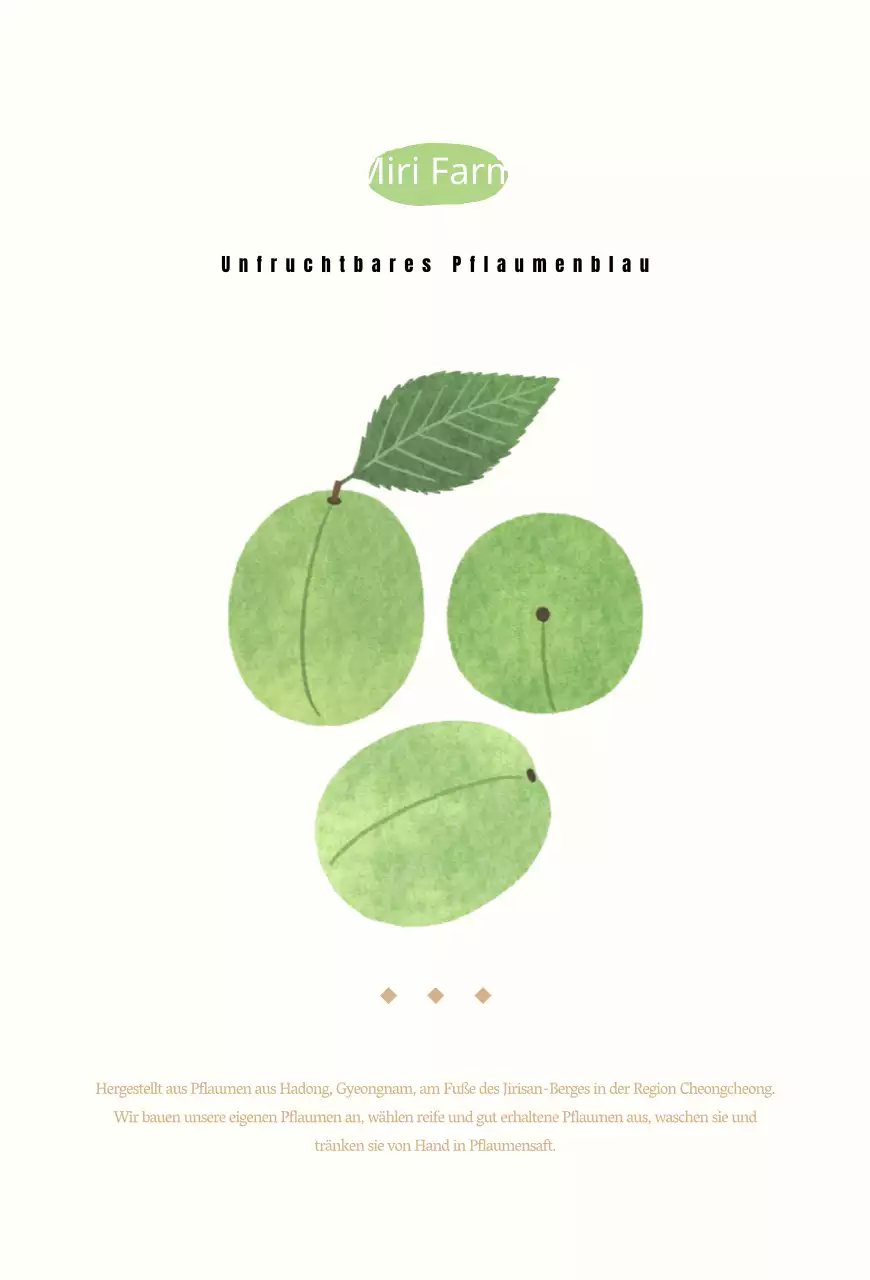 Illustrierte Pflaumenblüten-Postkarte