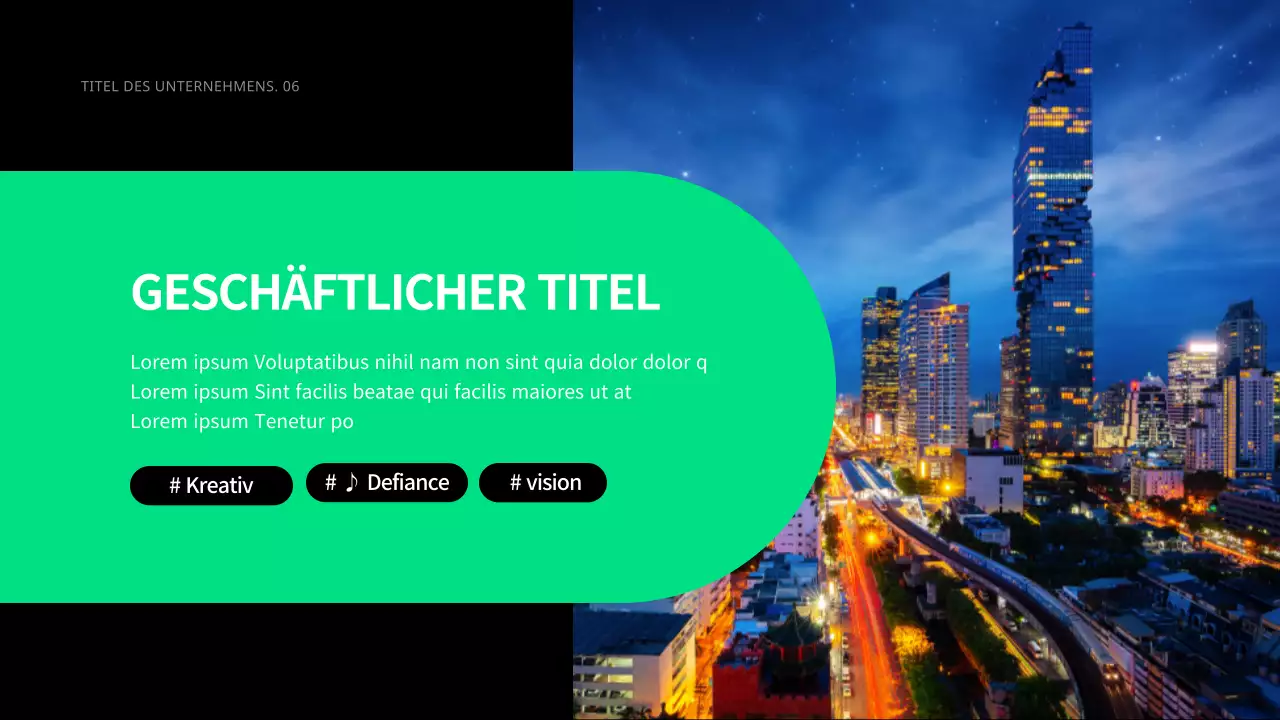 Business in Schwarz und Farbverläufen