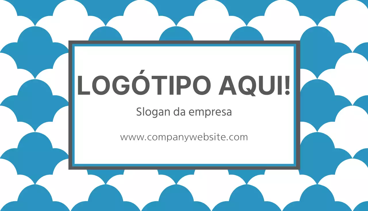 Cartão de visita com padrão quadrado