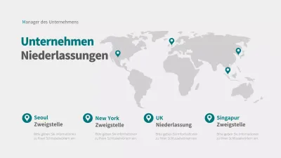 MAP-Design-Infografik mit grauen und türkisfarbenen Konzepten