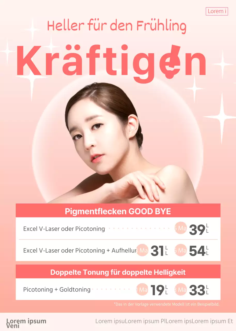 Beauty-Sale-Veranstaltung mit pinkfarbenen Bling-Out-Modellen