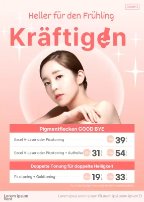 Beauty-Sale-Veranstaltung mit pinkfarbenen Bling-Out-Modellen