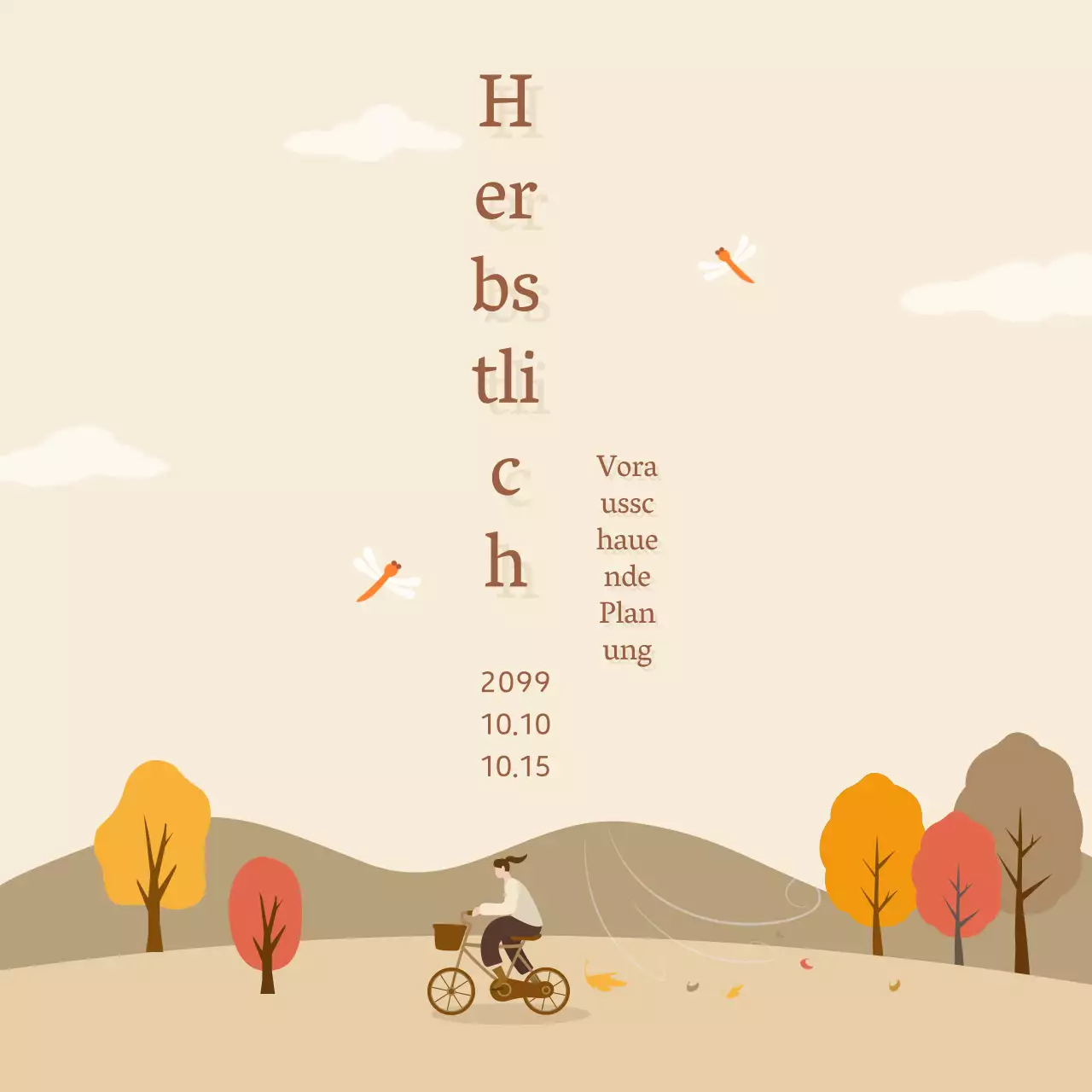 Planen Sie eine schlichte Herbstveranstaltung mit beiger Kulisse