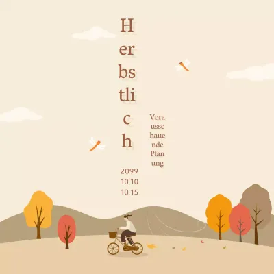 Planen Sie eine schlichte Herbstveranstaltung mit beiger Kulisse