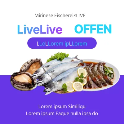 Lila hervorgehoben Live Farm-to-Table Mirine Fishery Live Broadcast Eröffnungsveranstaltung