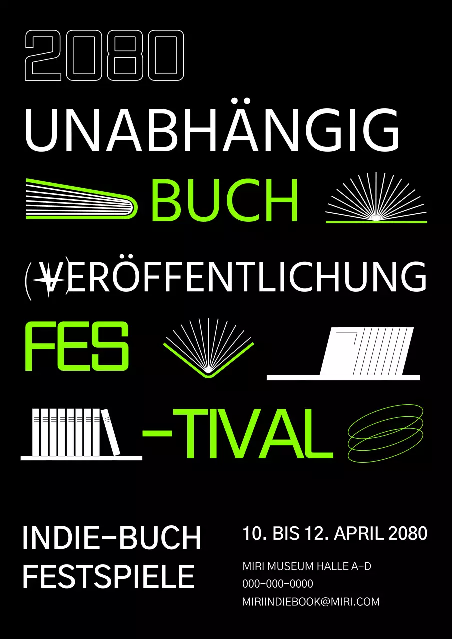 schwarz lindgrün buch illustration einfach unabhängige buchhandlung verlag festival