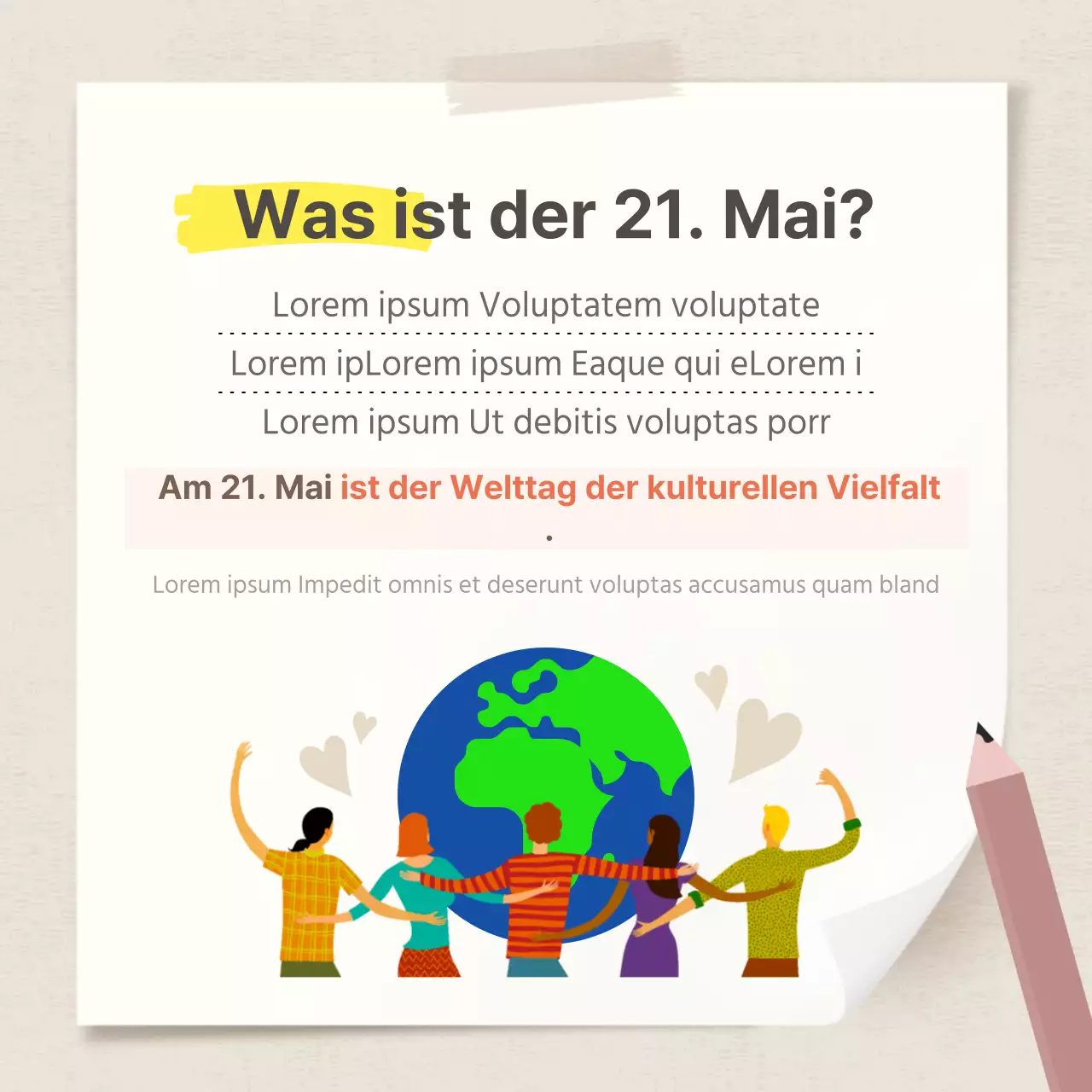 Dooclass Welttag der kulturellen Vielfalt KarteNews Design