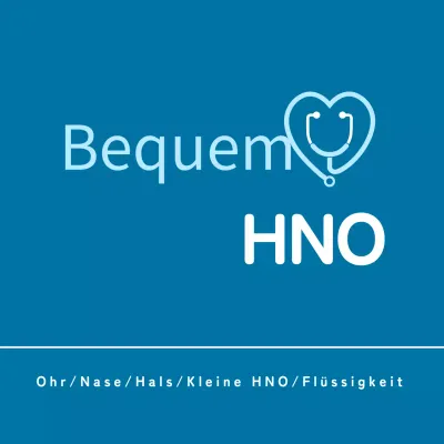 HNO-Klinik mit einem einfachen blauen Logo