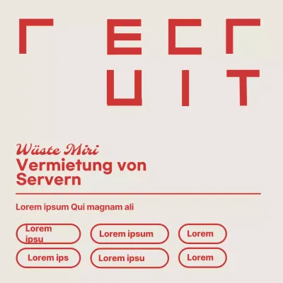 Anwerbung von einfachem Servicepersonal in Rot und Beige