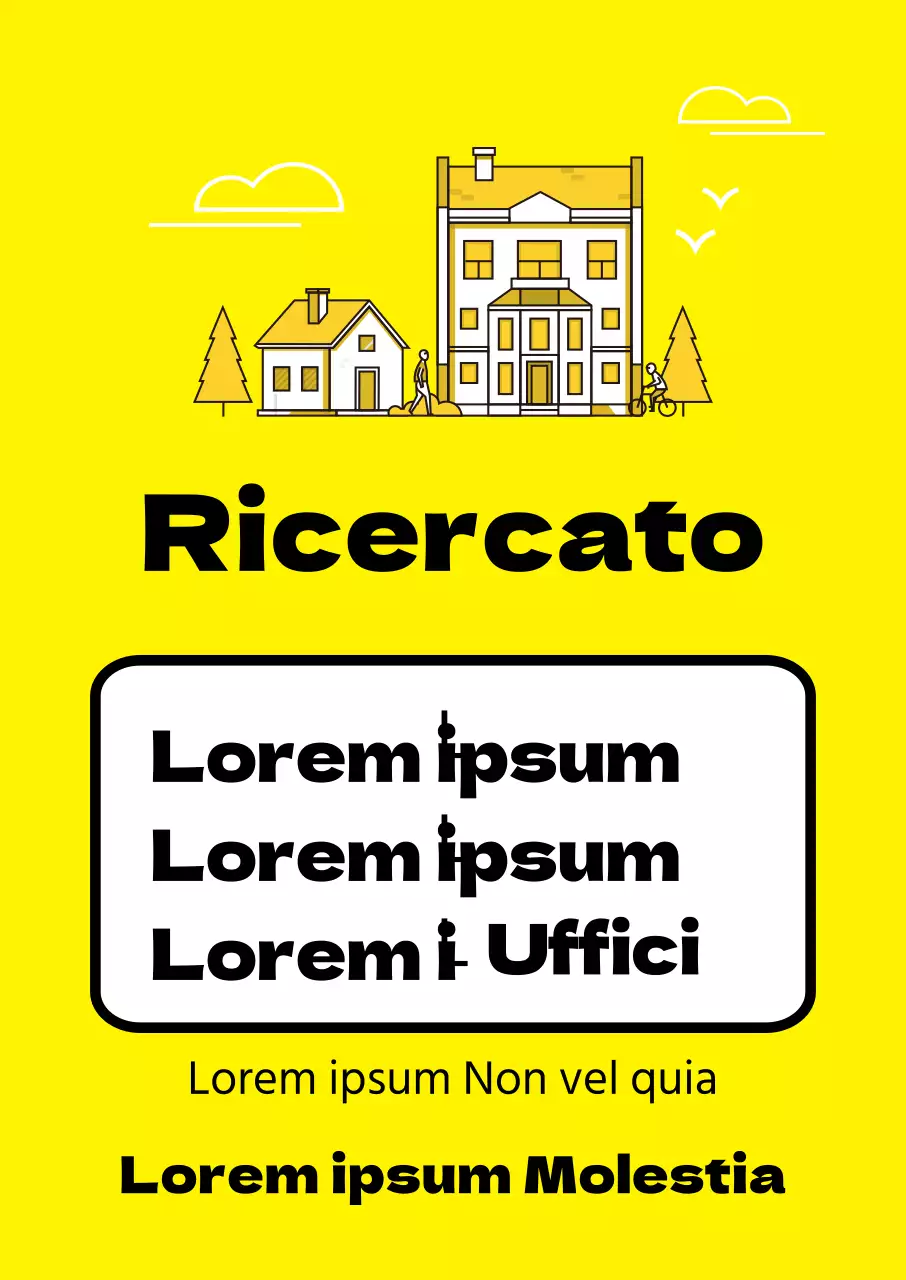 Proprietà gialla in vendita