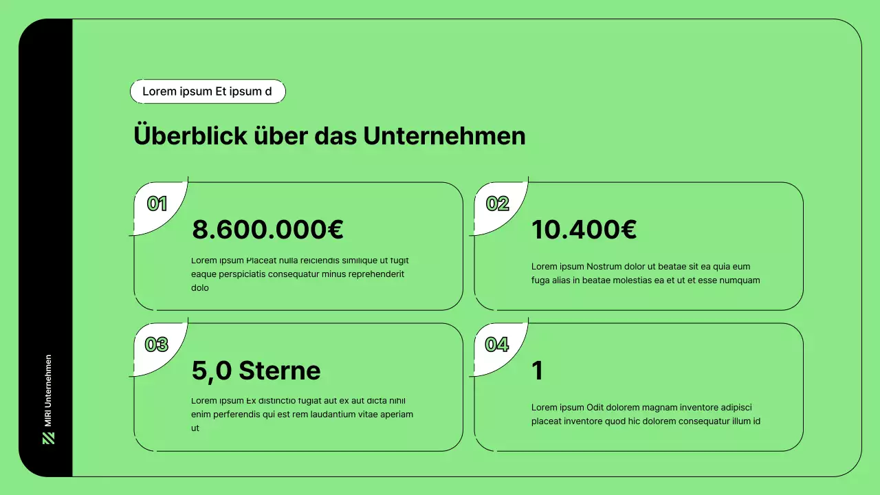Business-Illustration mit einfachen Linien in Grün