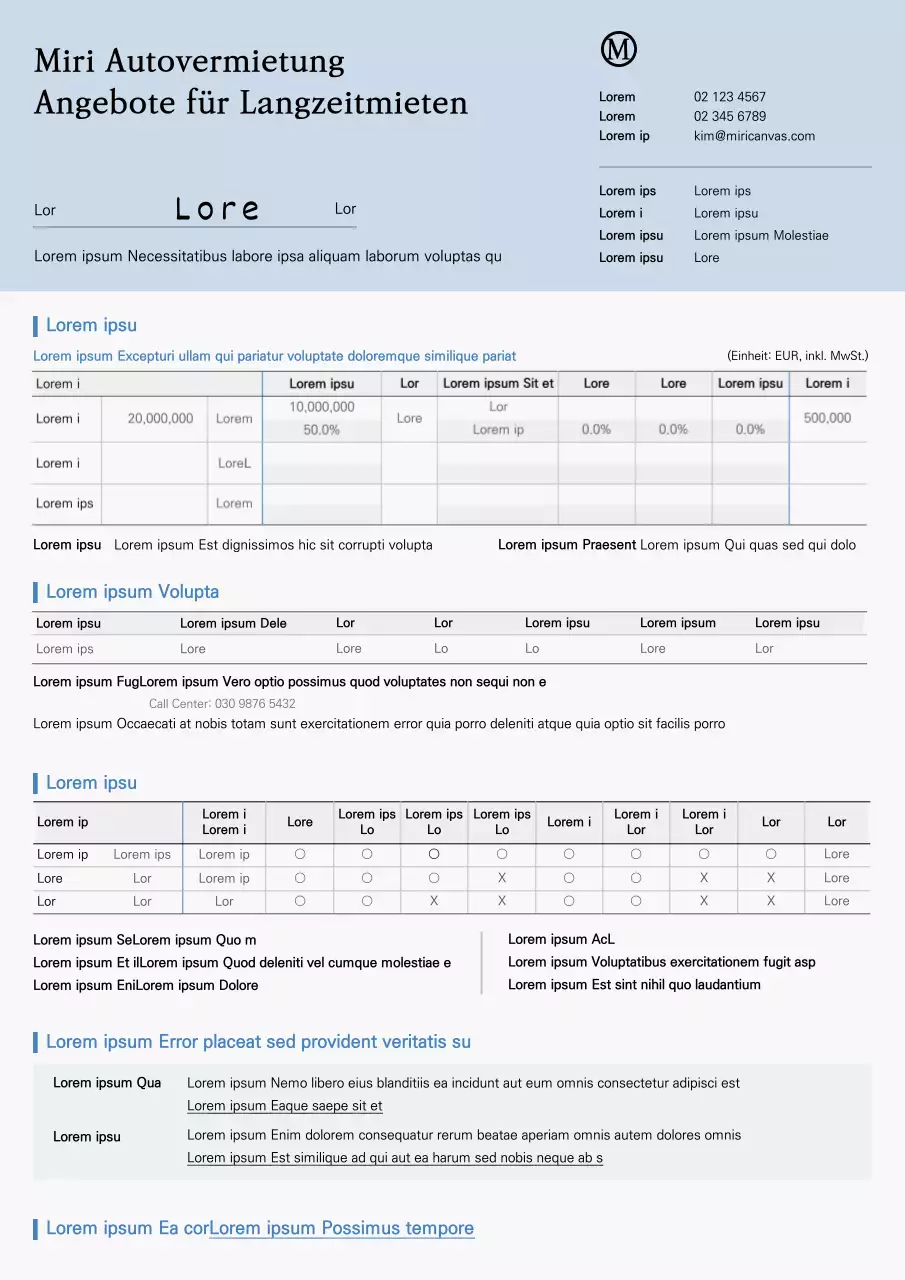 Angebot für Langzeitmietwagen mit hellblauem Insassen