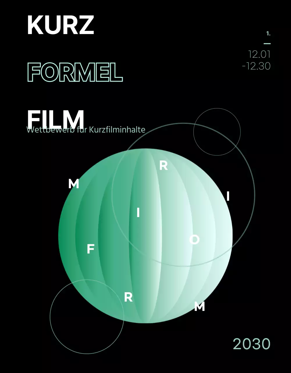 Ein trendiger, schlichter Minzton auf schwarzem Kurzfilm Erfahren Sie mehr