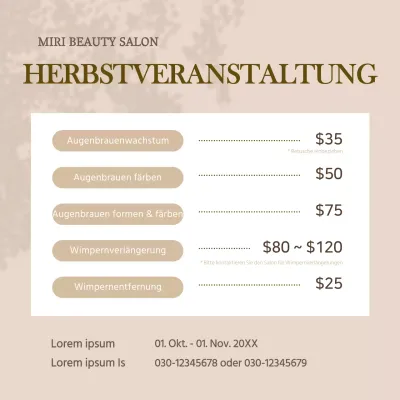 Pink Beige Calm Beauty Shop Herbstausverkauf