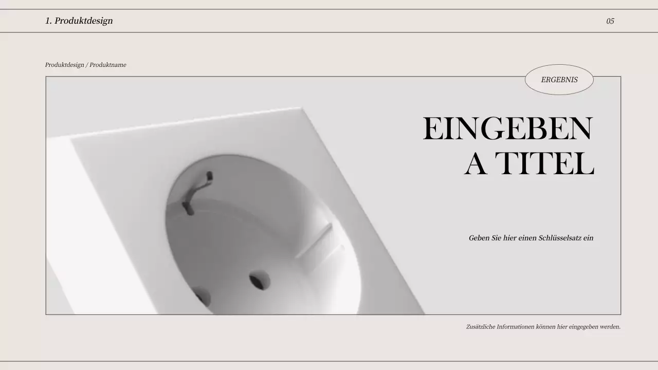 Klarlinige Konzeptmappe in Off-White und Schwarz