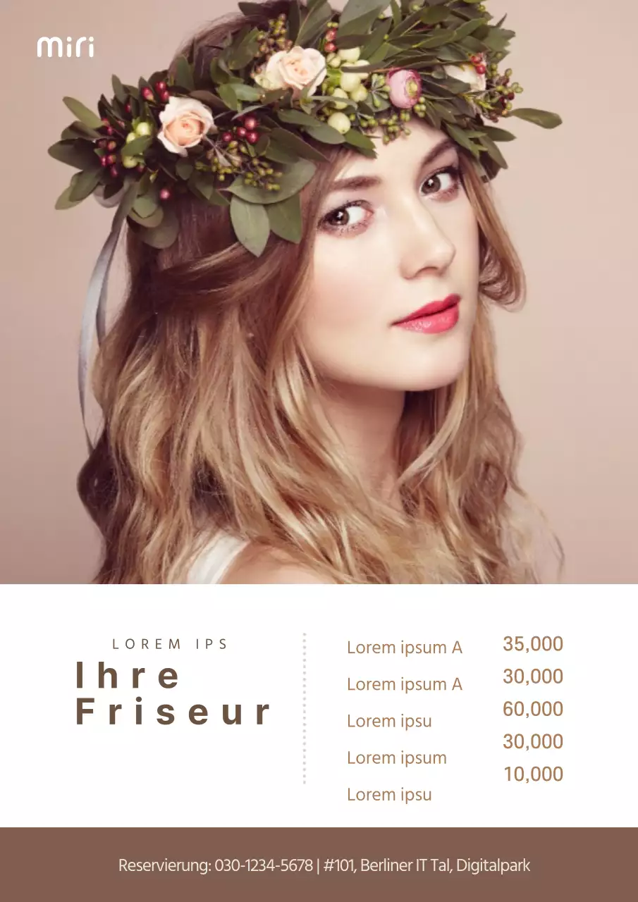 Schönheitssalon mit braunem, beruhigendem Ambiente