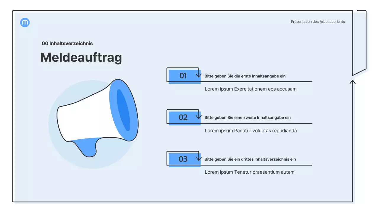 Punktformen mit hellblauen Pfeilen Business Presentation Kit
