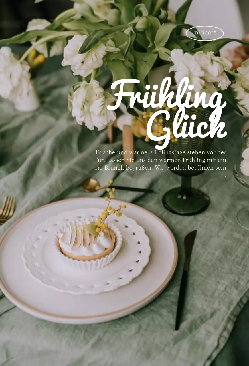 Dessert-Ware mit warmen Frühlingsideen