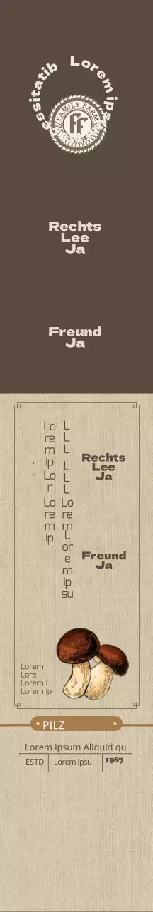 Braunes traditionelles Pilz-Geschenkset