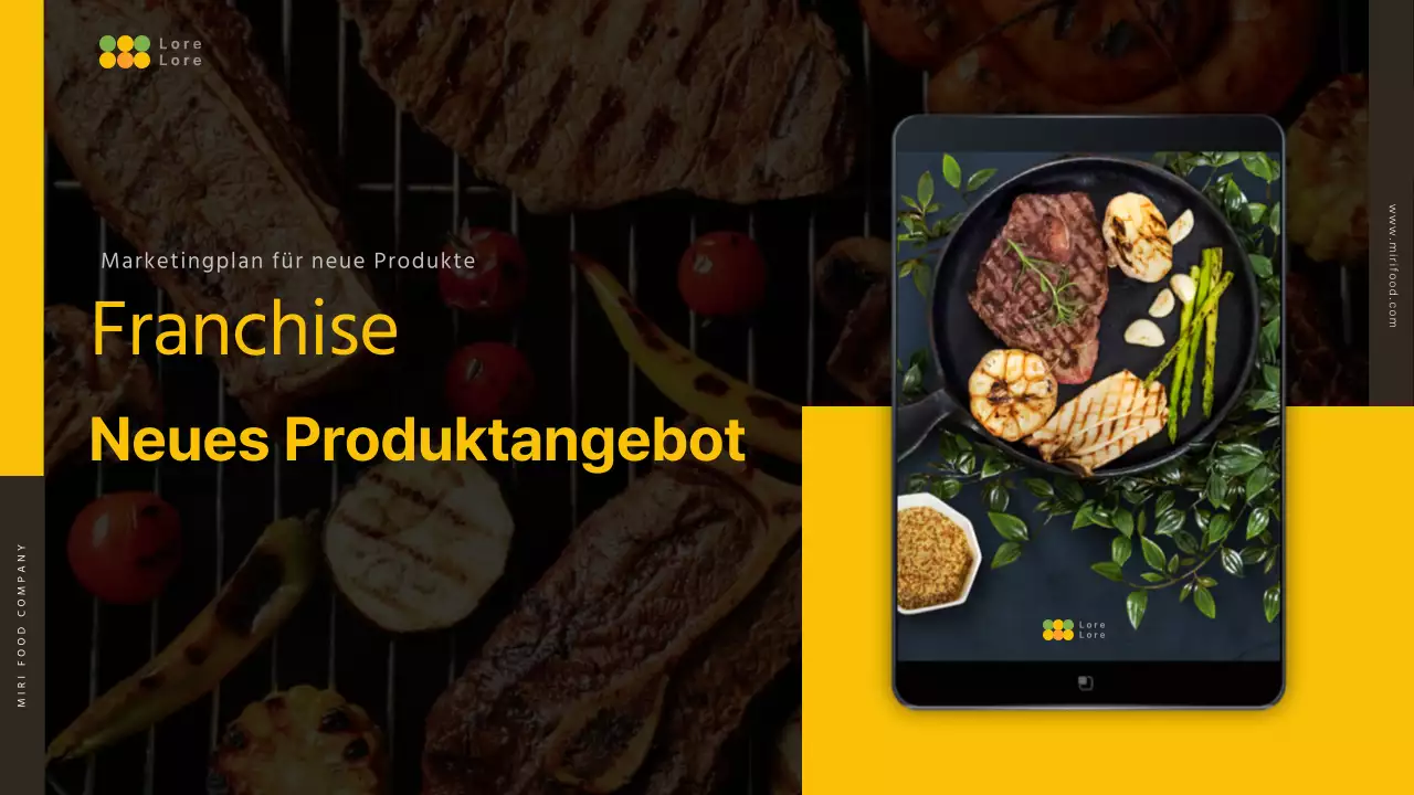 Vorlage eines Vorschlags zur Förderung eines neuen gelben und braunen Produkts