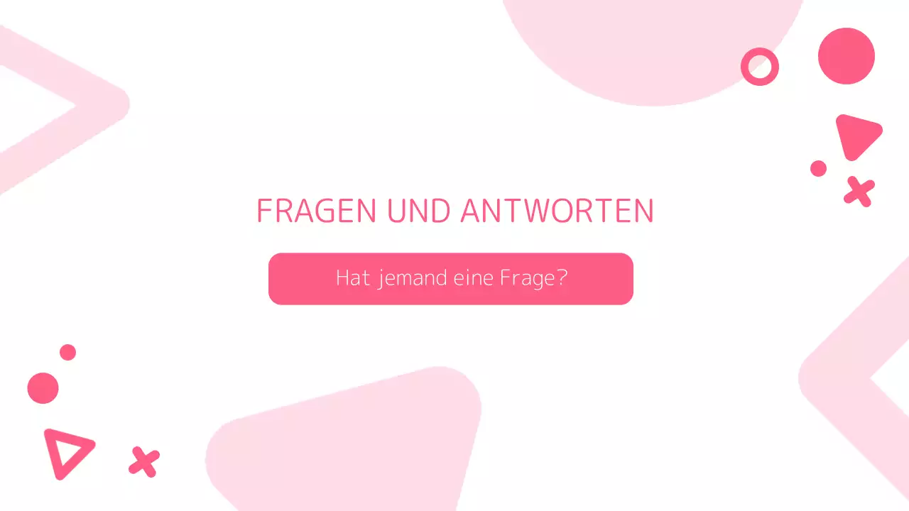 Rosa Präsentation von klaren geometrischen Formen