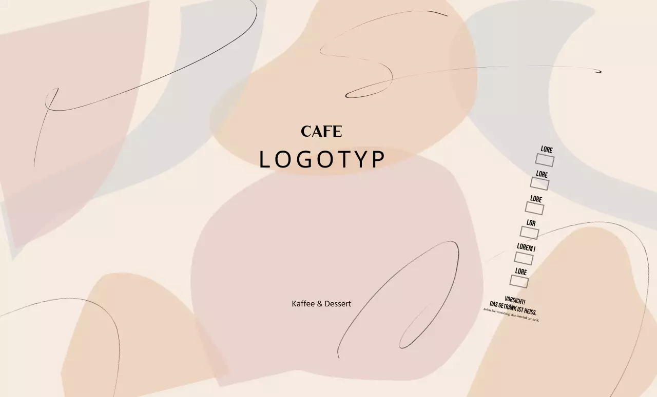 Beige Modern Shapes Muster