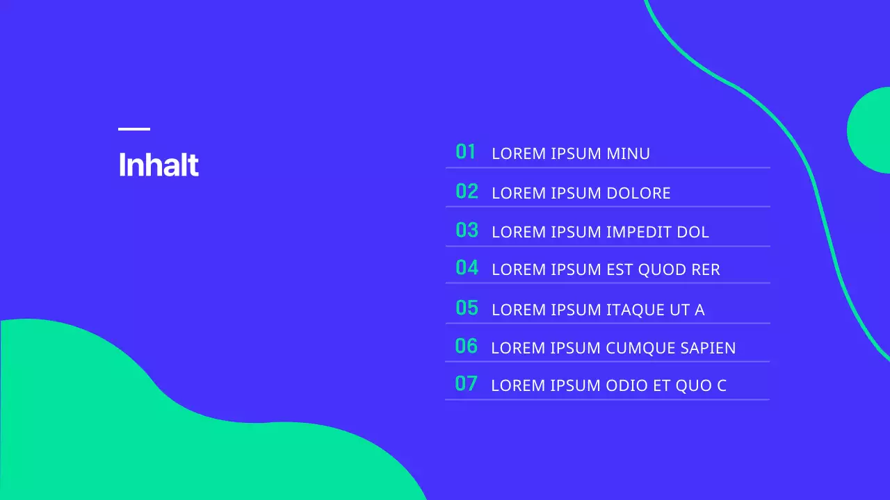 Eine moderne blau-weiße Präsentation der Abteilung für Öffentlichkeitsarbeit einer Universität