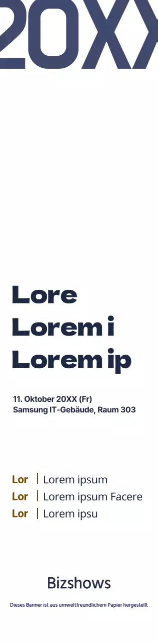 Schlichter Stil in Marineblau und Braun Informationen für die Herbstkonferenz