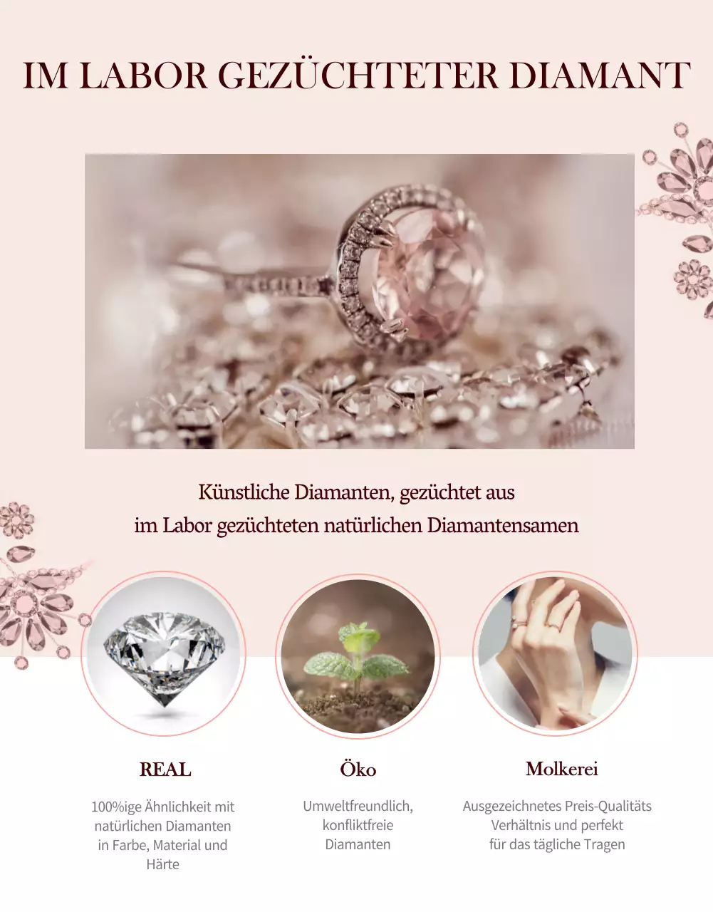 White Day Diamantring Geschenk Aktion