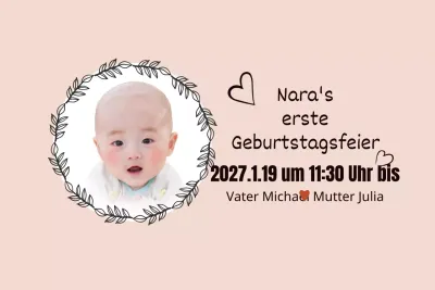 Erste Geburtstagsfeier