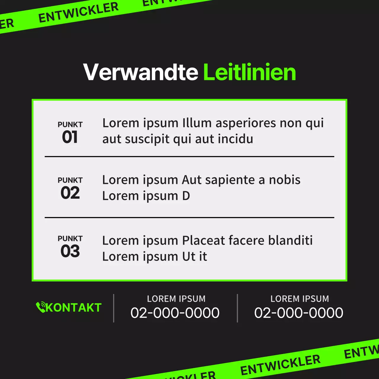 Online-Stellenausschreibungen in Schwarz und fluoreszierenden Farben