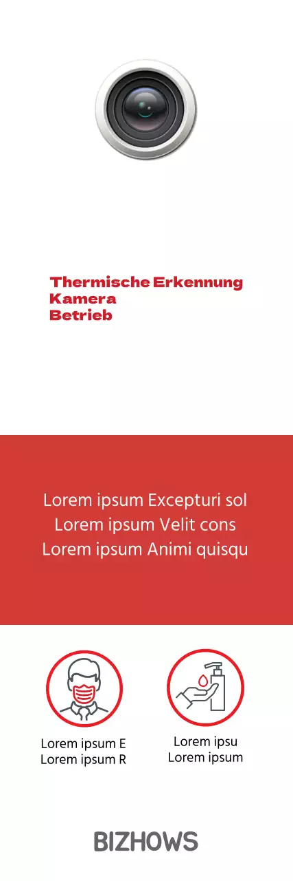 Rot Weiß Einfaches Wärmebildkamera-Handbuch