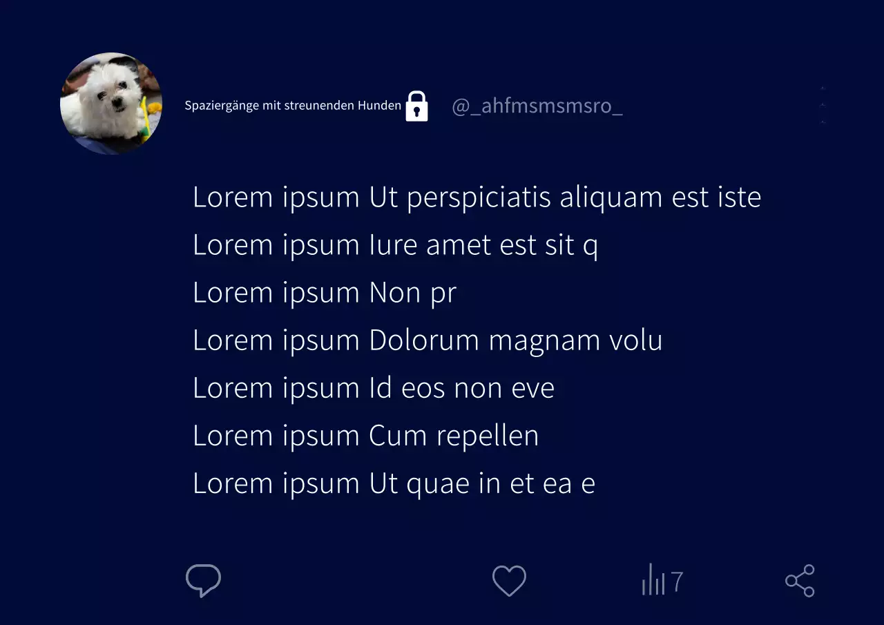 Lustige Twitter-Erfassung mit marineblauem Hintergrund