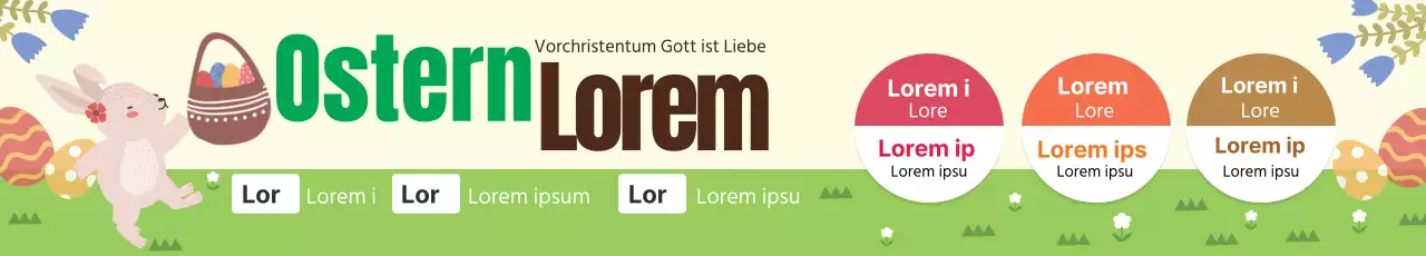 Grüne Illustration Niedliche Kirche Ostern Förderung