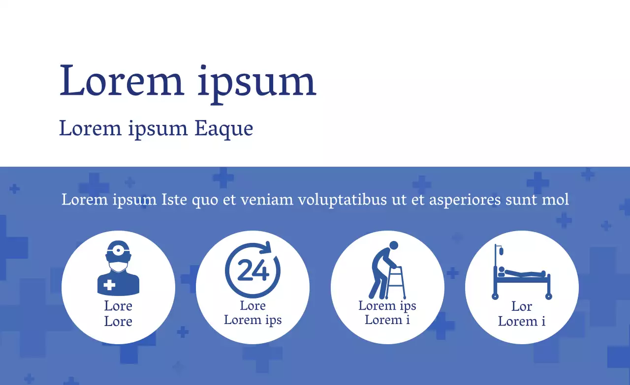 Blaues einfaches Symbol Pflegeheim-Etikett