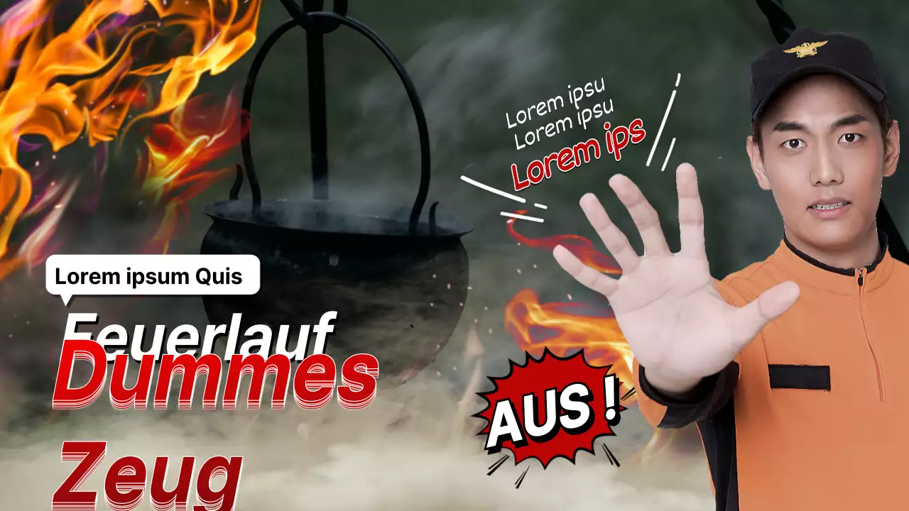 Thema zur Verhütung von Waldbränden mit orangefarbenem fotorealistischem Konzept